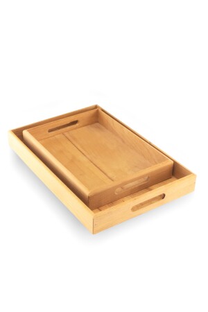 2-teiliges Präsentationstablett und dekoratives Tablett aus Holz – Nova Tray Nova0001 - 2