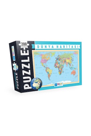 200-teiliges Puzzle – Weltkarten-Puzzle - Blue Focus