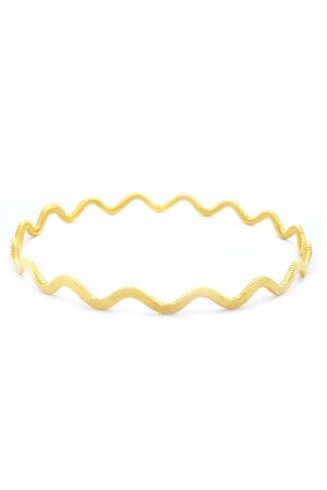 22 Ayar Altın Kaplama Zigzag Ajda Bilezik 2 Mm Blz- 3073 - Ferizz