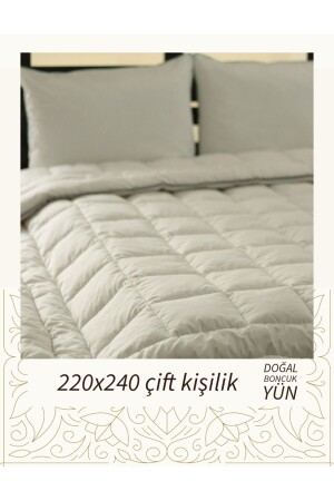 240x220 4.5kg Kışlık Merinos Boncuk Yün King Size Yorgan - Hayo’U Puff
