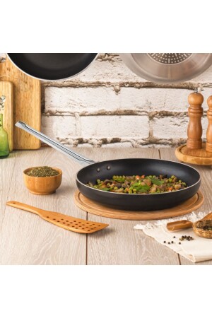 26 cm Chef Maxi Pan - Horeca Antihaft-Bratpfanne (STAHLSTANGENGRIFF) - Evren