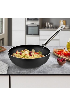 28 Cm Bistro Wok Tava- Horeca Non-stick Wok Tava 28 Cm (ÇELİK BORU KULP) - Evren