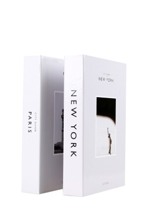 2er-Pack dekorative Bücherbox „New York/Paris“ iray03 - 1