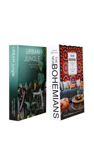 2'li Bohem / Jungle Dekoratif Kitap Kutu iray03 - 1