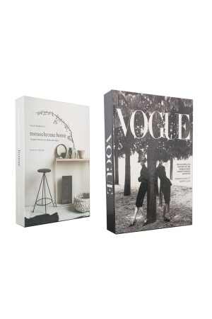 2'li Dekoratif Kitap Görünümlü Kutu Monochrome Home & Vogue Ikı Kadın Temalı bay2li2423 - 1