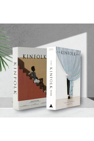 2'li Kinflok Perde & Merdiven Dekoratif Kitap Kutu iray03 - 1