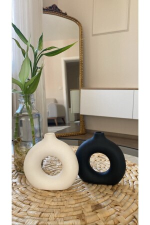 2'li Set Minimal Bohem Dekoratif Vazo 10 Cm - Rç Dekor