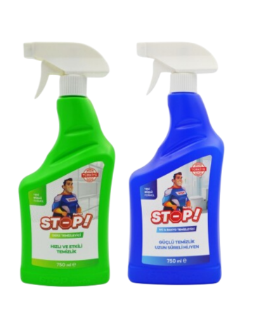 2'li Set STOP Forte Derz Temizleyici &STOP Forte Tuvalet-WC ve Banyo Temizleyici - STOP Forte