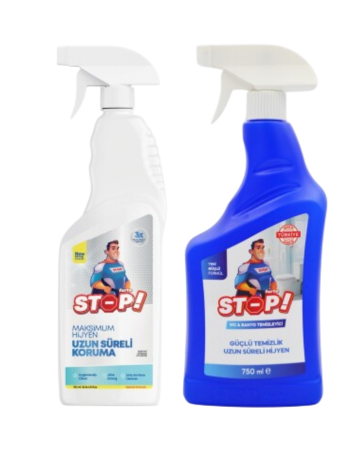 2'li Set STOP Forte Leke Çıkarıcı&STOP Forte Tuvalet-WC ve Banyo Temizleyici - STOP Forte