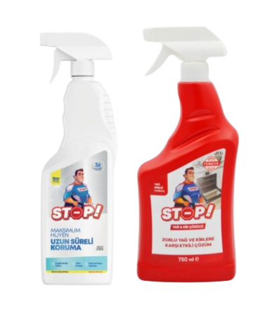 2'li Set STOP Forte Leke Çıkarıcı&STOP Forte Yağ Kir ve Kireç Çözücü - STOP Forte