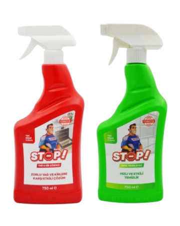 2'li Set STOP Forte Yağ Kir ve Kireç Çözücü& STOP Forte Derz Temizleyici - STOP Forte