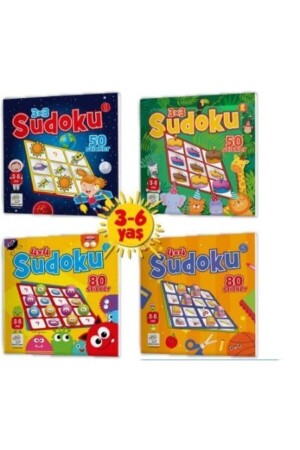 3-6 Yaş Stickerlı Sudoku Seti - Yükselen Zeka Yayınları