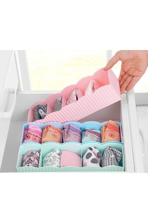 3 Adet 5 Gözlü Çekmece Içi Çorap Düzenleyici - Genel Markalar