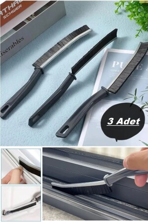 3 ADET Çok Amaçlı Multi İnce Temizlik Fırçası Derz Arası Banyo Mutfak Detay Temizleme Fırçası - Earabul