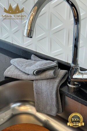 ( 3 Adet ) Mikrofiber Mutfak Temizlik Bezi 40*40 Cm Leke Tutmaz Koku Yapmaz - Missclean