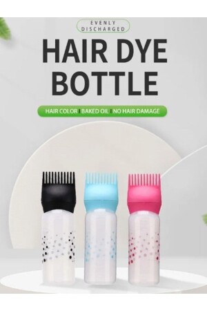 3 Adet Pratik Saç Bakım Yağı Uygulama Taraklı Saç Diplerine Uygulama Aparatı Saç Boyama Şişesi - Gaman