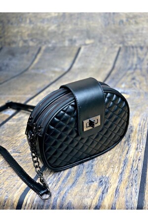 3 Gözlü Kadın Siyah Çanta - Elegant