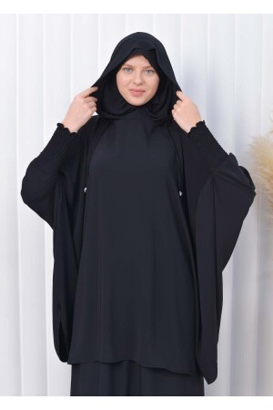 3-teiliges Set Hijab-Bettlaken, Schwarz – Standardgröße, Kapuzenschleier 824 sh0082402100 - SHEHBA