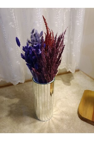 30 Cm Aynalı Vazo Gümüş Şık Dekorasyon Yuvarlak Vazo - Extrasepetim