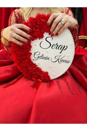 30 Cm Gelin Defi Kırmızı-kına Gecesi Tef - Tan Event