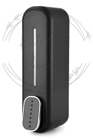 300ml Sıvı Sabunluk Duvara Monte Manuel Sabunluk Banyo Şampuan Duş Dispenseri Siyah - Kitchen Beauty