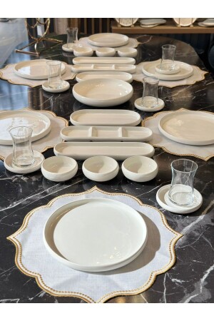 31 Parça 6 Kişilik Bianca Perla Kahvaltı Takımı - Onedekor