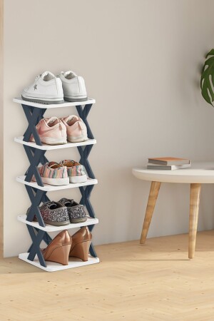 321 Çok Amaçlı 5 Katlı Plastik Raflı Banyo Mutfak Ayakkabılık Düzenleyici Organizer - Porsima