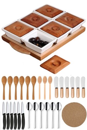 35-teiliges Luxus-Frühstücksset, Geschirrservice, Präsentationsset LGY-00145 - LaGabya