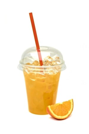 350 cc Pet Plastik Milkshake Limonata Bardağı Kapaklı 50 Adet - Policup