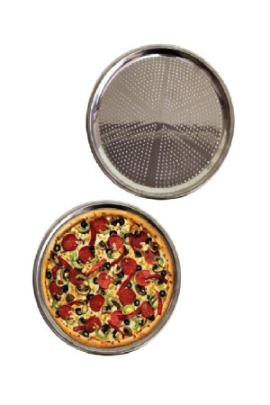 36 Cm Paslanmaz Çelik Delikli Pizza Lahmacun Dolma Altlığı Tepsisi TYC00807720653 - 1