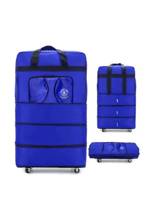 360 Derece Döner Tekerlekli Üç Körüklü Tekerlekli Valiz - Dev Boy Çanta - Cindigiyim