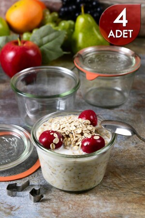 370 Ml Cam Saklama Kavanoz Seti (4 Adet) 153.01.01.029 - Weck