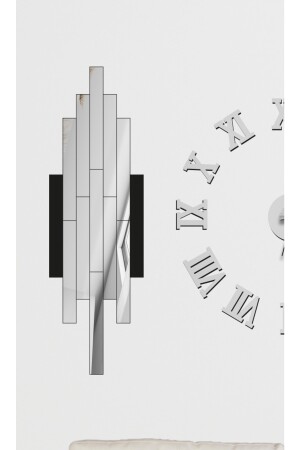 3d Roma Rakamlı Saat Ve Çubuklarla Kendi Dekorunu Oluştur, Aynalı Akrilik Pleksi Dekoratif Parçalar wf-çubuk-saat - 3