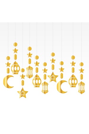 3d Tavan Süs Hoşgeldin Ramazan Iyi Bayramlar Gold 10'lu - 1