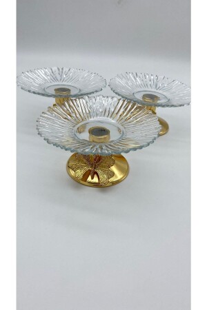 3'lü 13cm Gold Kelebek Detaylı Ayaklı Cam Lokumluk , Sunumluk , Şekerlik, Çerezlik ayaklıcm02 - Fiyakalı Ürünler Atölyesi