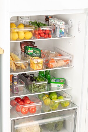 3'lü Buzdolabı Düzenleyici - Şeffaf Buzdolabı Içi Düzenleyici Organizer 10 X 32,5 X 10 Cm MCH-536 - 2