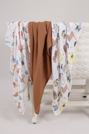 3'lü Çok Amaçlı Müslin Örtü Seti - 75x75 Cm ZTC200 - LUCKKA