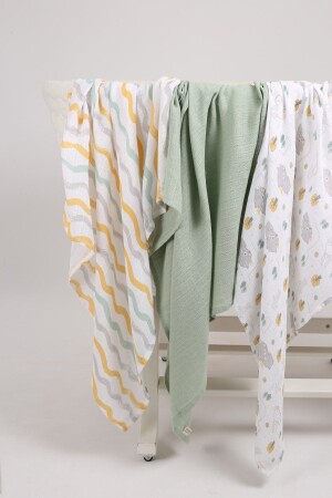 3'lü Çok Amaçlı Müslin Örtü Seti - 75x75 cm ZTC200 - LUCKKA