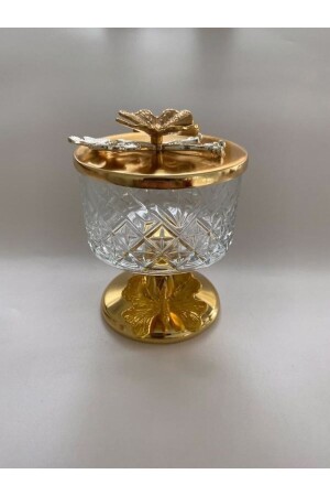 3'lü Lüx Görünümlü Gold Kapaklı Şekerlik Sunumluk Cam Çerezlik Ayaklı Ve Kapaklı,dondurmalık Timeaykl3kpklı - Fiyakalı Ürünler Atölyesi