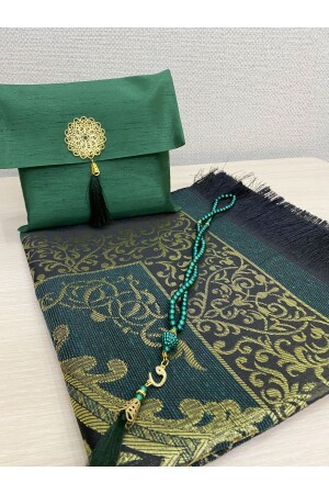 3'lü Şantuk Çantalı Hediyelik Çeyizlik Tesbih Seccade Seti - Ayhanhome