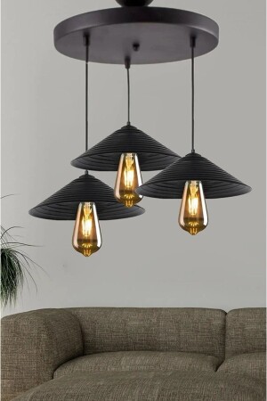 3lü Tırtıklı Japon Sarkıt Avize (Sert Plastik Ürün) - Semboldekor