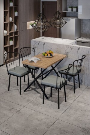 4 Kişilik X Masa Güneş Minderli Sandalyeli - Retodesign