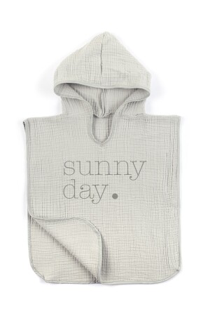 4-lagiger Kapuzenponcho aus Musselin – Policolor-Serie – Dot - Tuğba Kuğu