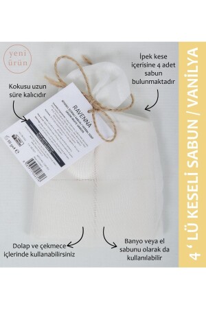 4 Lü Keseli Sabun 200 gr Vanilya RVN46 - RAVENNA