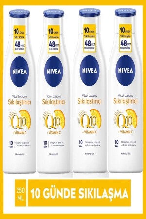 4 Stück Nivea Q10 250 ml Straffende Körperlotion Vitamin C Straffung in 10 Tagen - Nivea