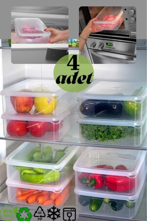 4-teiliges, auslaufsicheres Aufbewahrungsbehälter-Set mit 3,5 Liter Fassungsvermögen – Lotus Collection Bl-k1481 TYC00781739043 - BRAMBLE LIFE