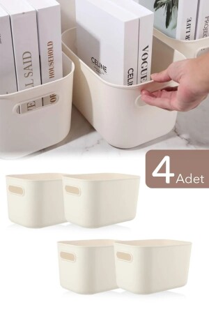 4-teiliges Organizer-Box-Set – 4 l Mehrzweck-Organizer – dekorative Aufbewahrungsbox - Mutfak Köşesi