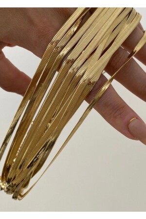 40 5 cm Unisex-Halskette aus goldfarbenem italienischem Stahl - Kiligistanbul