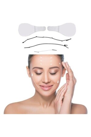 40 Adet Ipli Yüz-kaş-göz-boyun Germe Bantı Ipli Vücut Gerdirme Bantları - Halvey