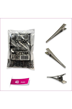 40 Stück Aluminium-Haarnadeln – Friseur-Föhnnadeln – Schnalle - Antaç